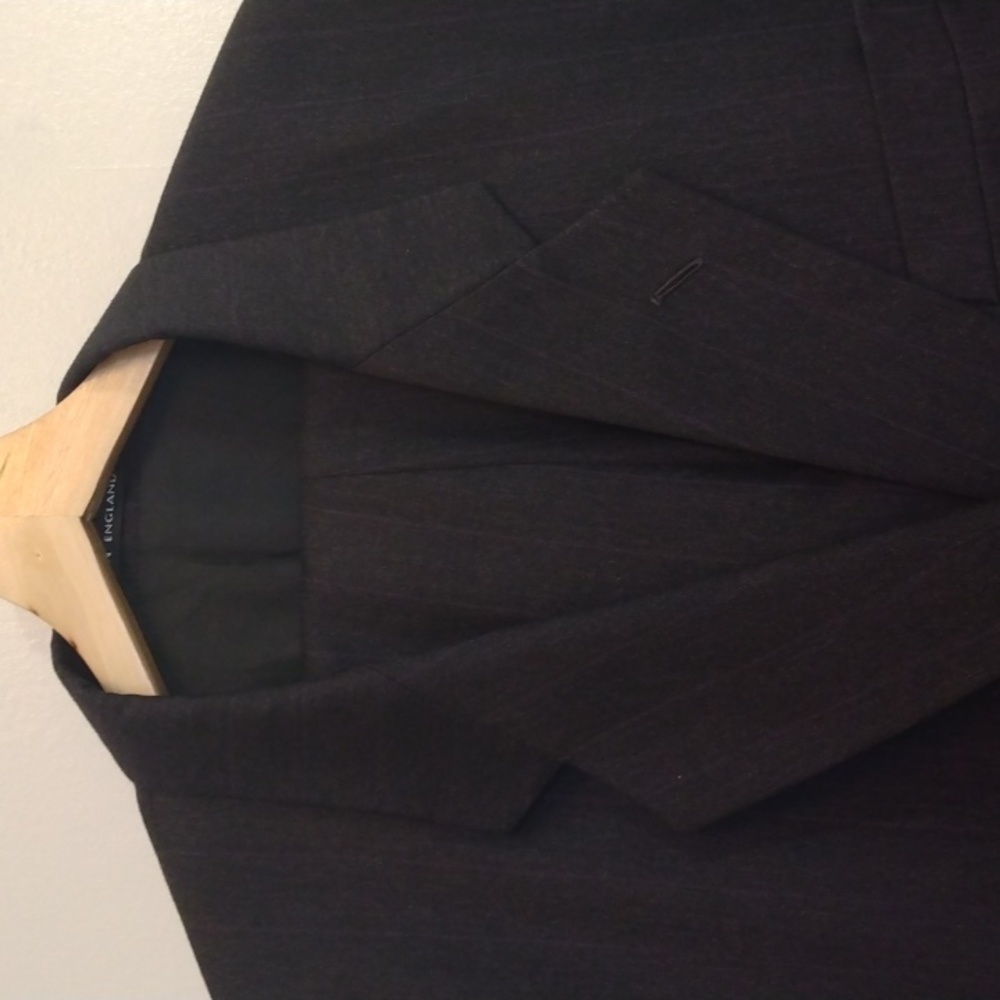 Alexandre London Charcoal Gray Pinstripe Wool Suit 44R (Tailored in England)